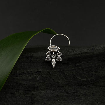 Zircon Evil Eye Nose Pin